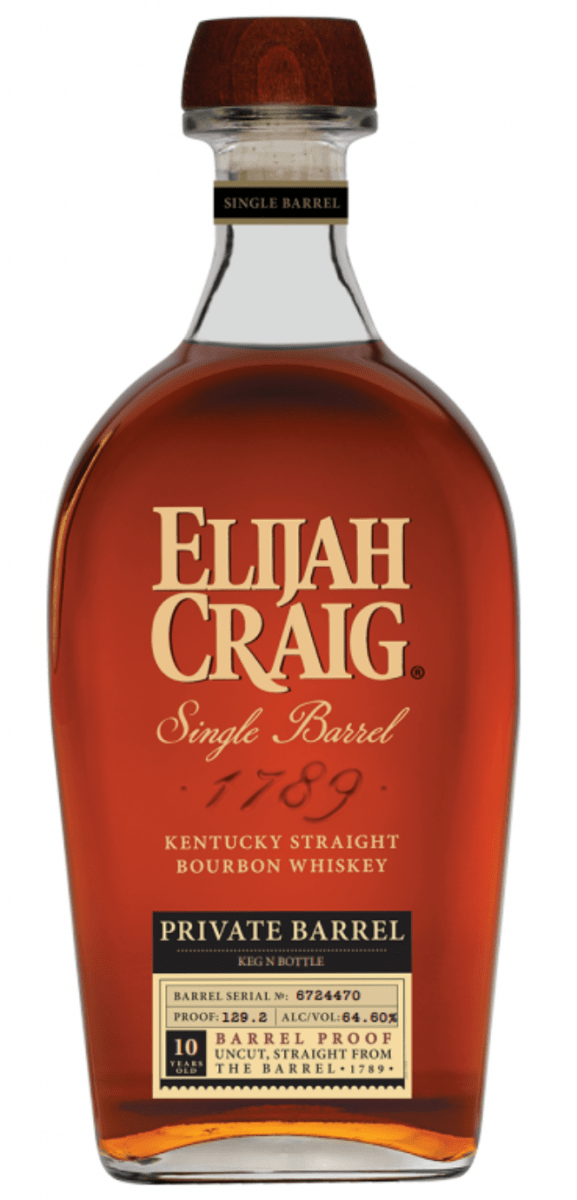 Elijah Craig X Keg N Bottle 10 Year Single Barrel Bourbon Whiskey (750mL) | Keg N Bottle