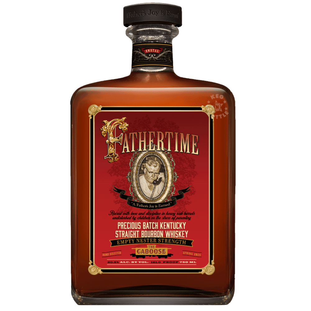 Fathertime Bourbon The Caboose Empty Nester Strength Kentucky Straight Bourbon Whiskey Red Label 750mL bottle