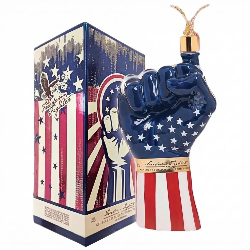 Freedom Fighter Kentucky Straight Bourbon Whiskey 700ml patriotic raised fist collectible bottle with gift box