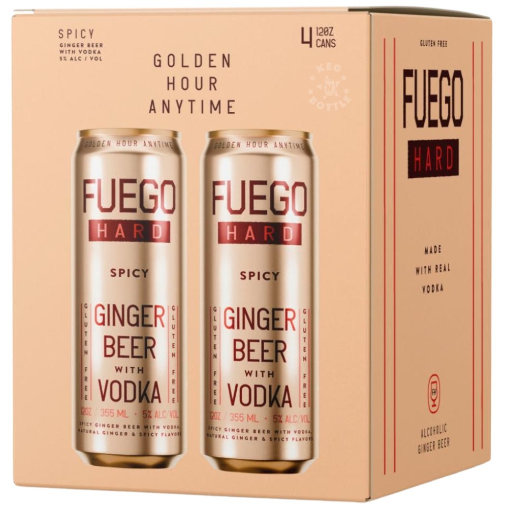 Fuego Hard Ginger Beer with Vodka Spicy 4 x 12 oz Cans