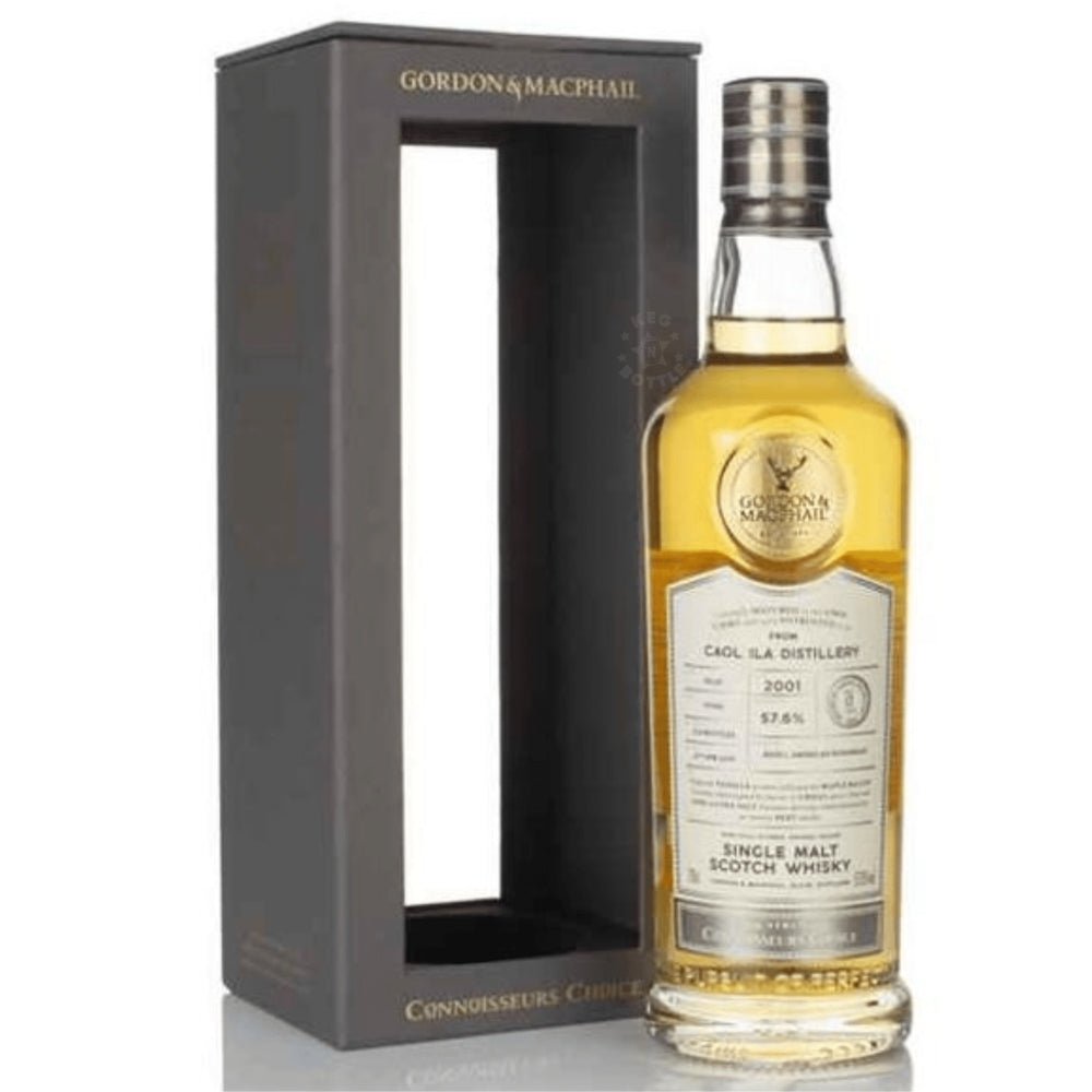 Bottle of Gordon & MacPhail Caol Ila 2001 Connoisseurs Choice Single Malt Scotch Whisky (750 ml) with packaging.