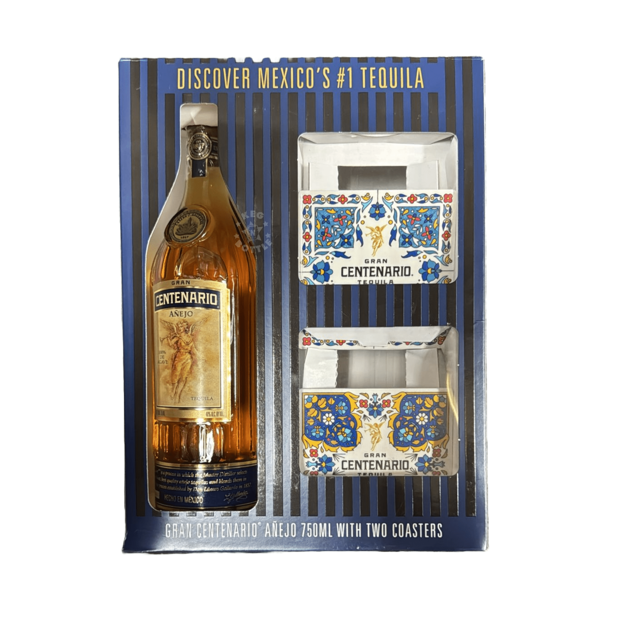 Gran Centenario Anejo Tequila Coaster Gift Set (750 ml) | Keg N Bottle