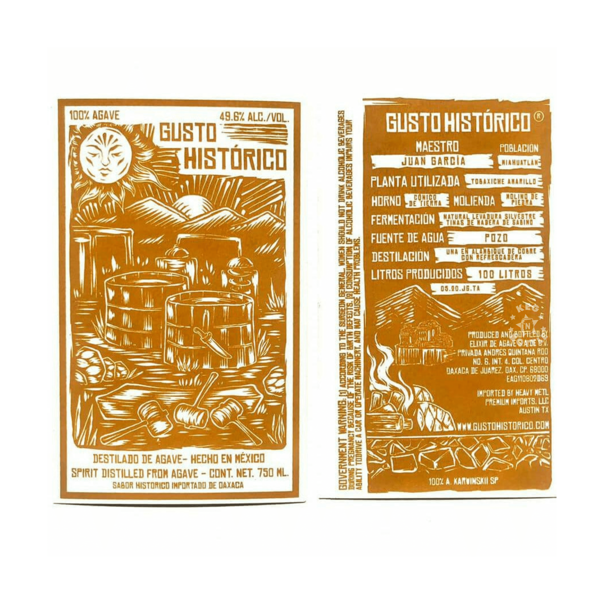 Gusto Historico Juan Garcia Tobaxiche Amarillo (750 ml) | Keg N Bottle