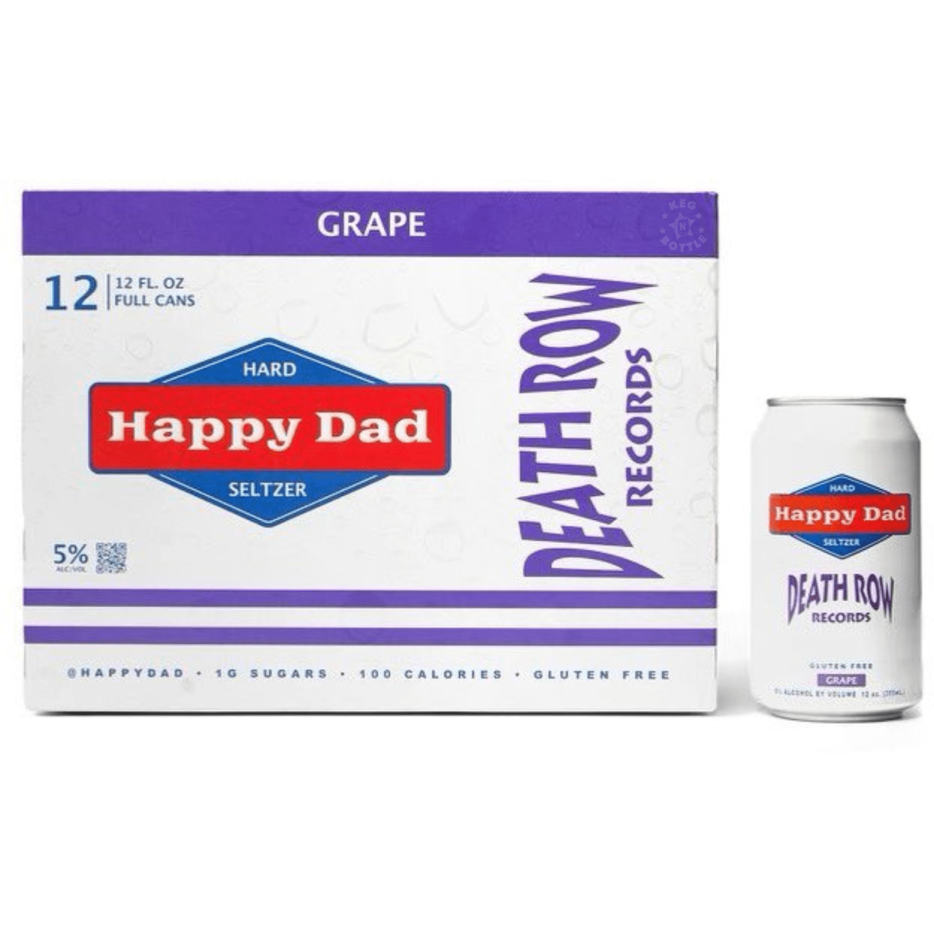 Happy Dad x Death Row Records Grape Hard Seltzer (12 Pack) | Keg N Bottle
