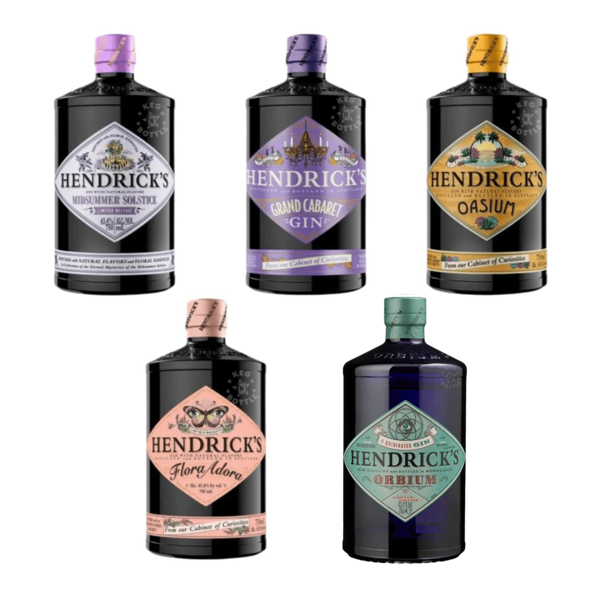 Hendrick’s Cabinet of Curiosities Gin Bundle (5x 750 ml) | Keg N Bottle