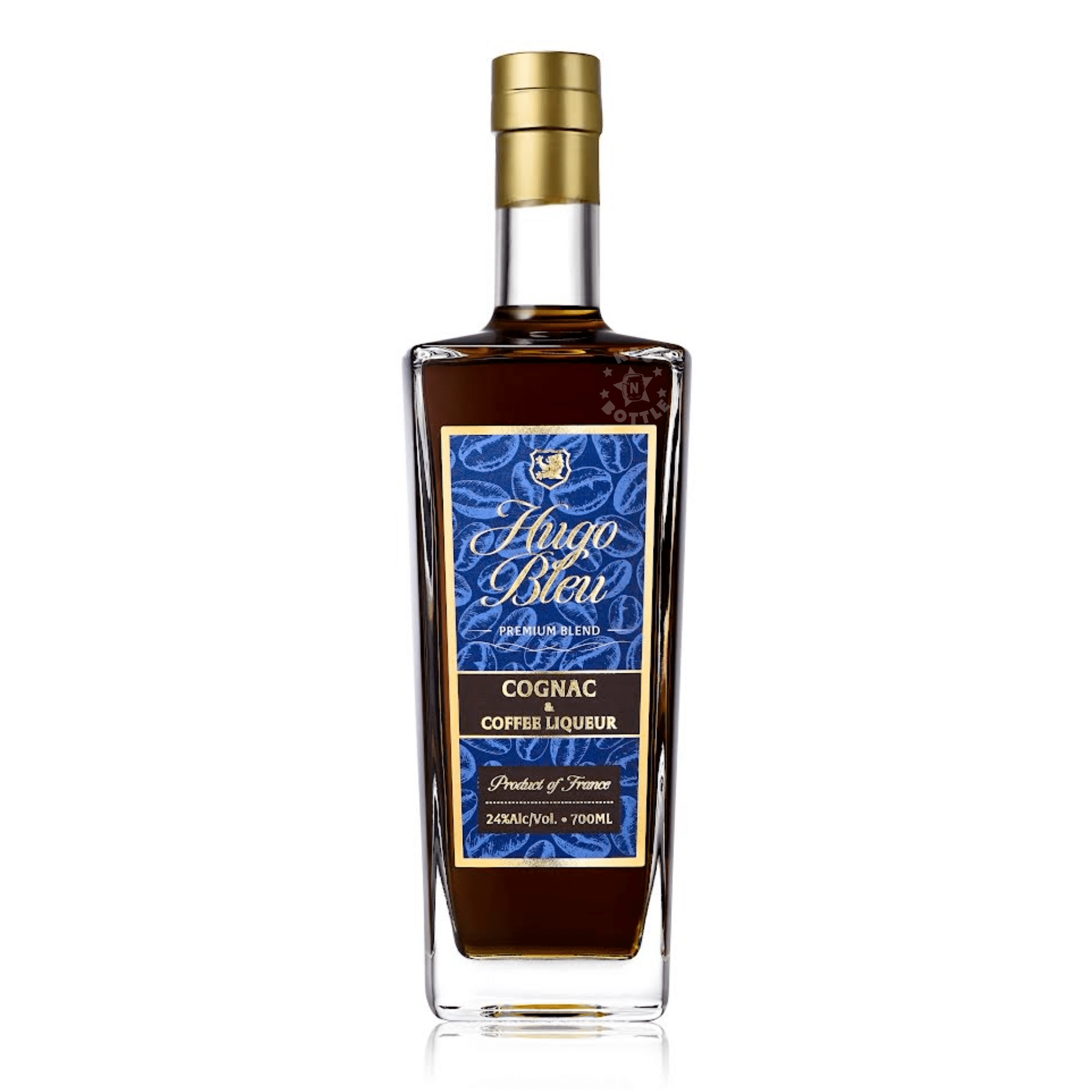Hugo Bleu Cognac & Coffee Liqueur (700 ml) - Keg N Bottle