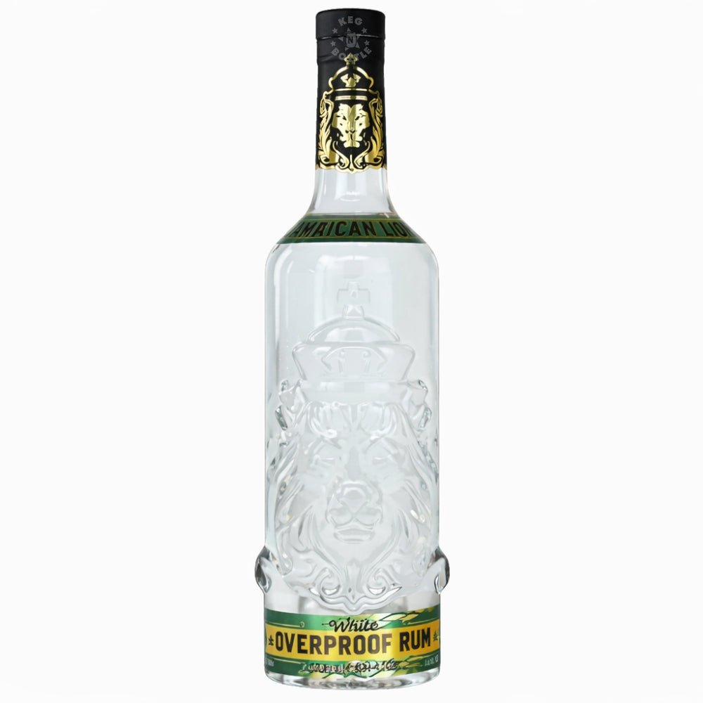 Jamaican Lion White Overproof Rum 750ml lion embossed bottle
