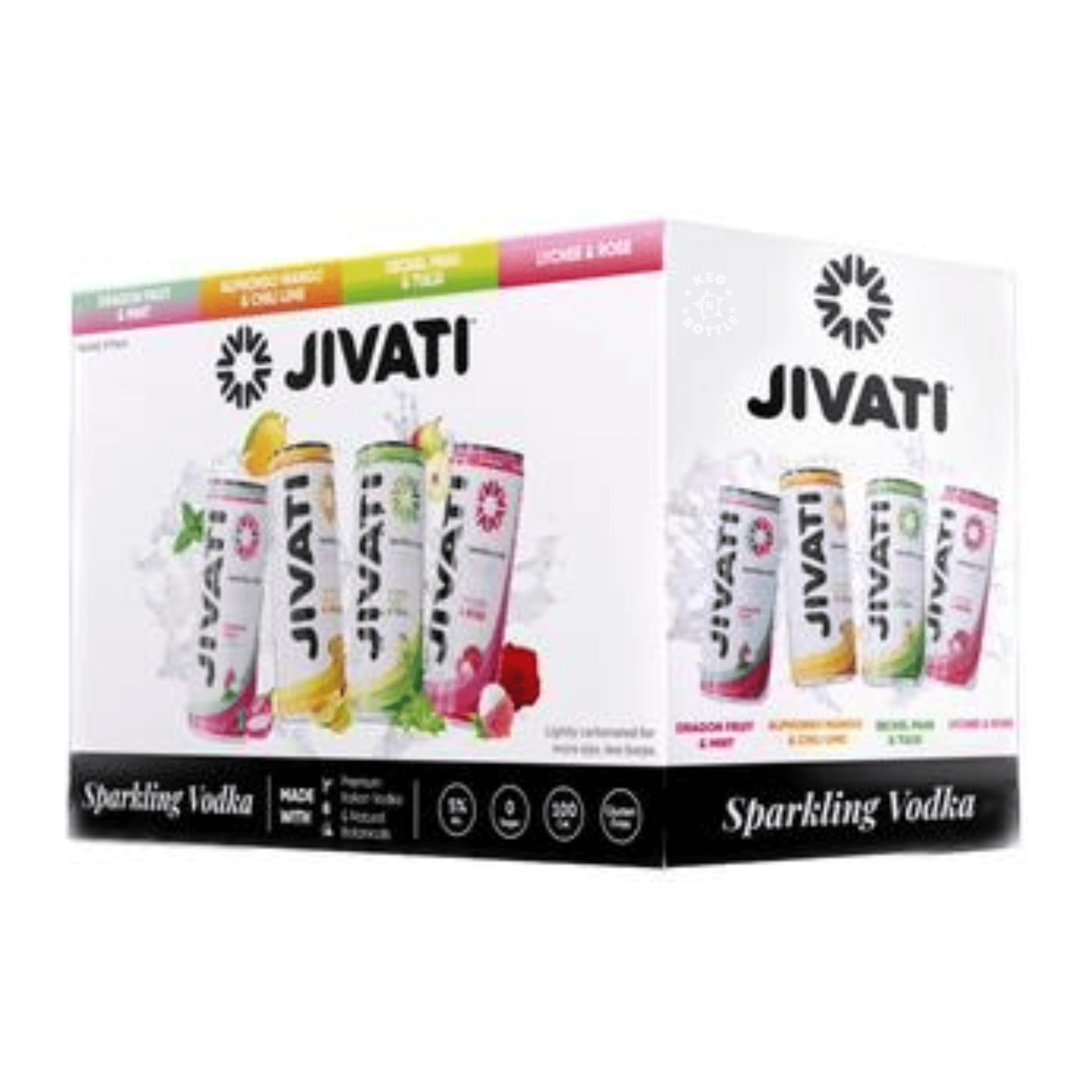 Jivati Sparkling Vodka Soda (8 Pack) | Keg N Bottle