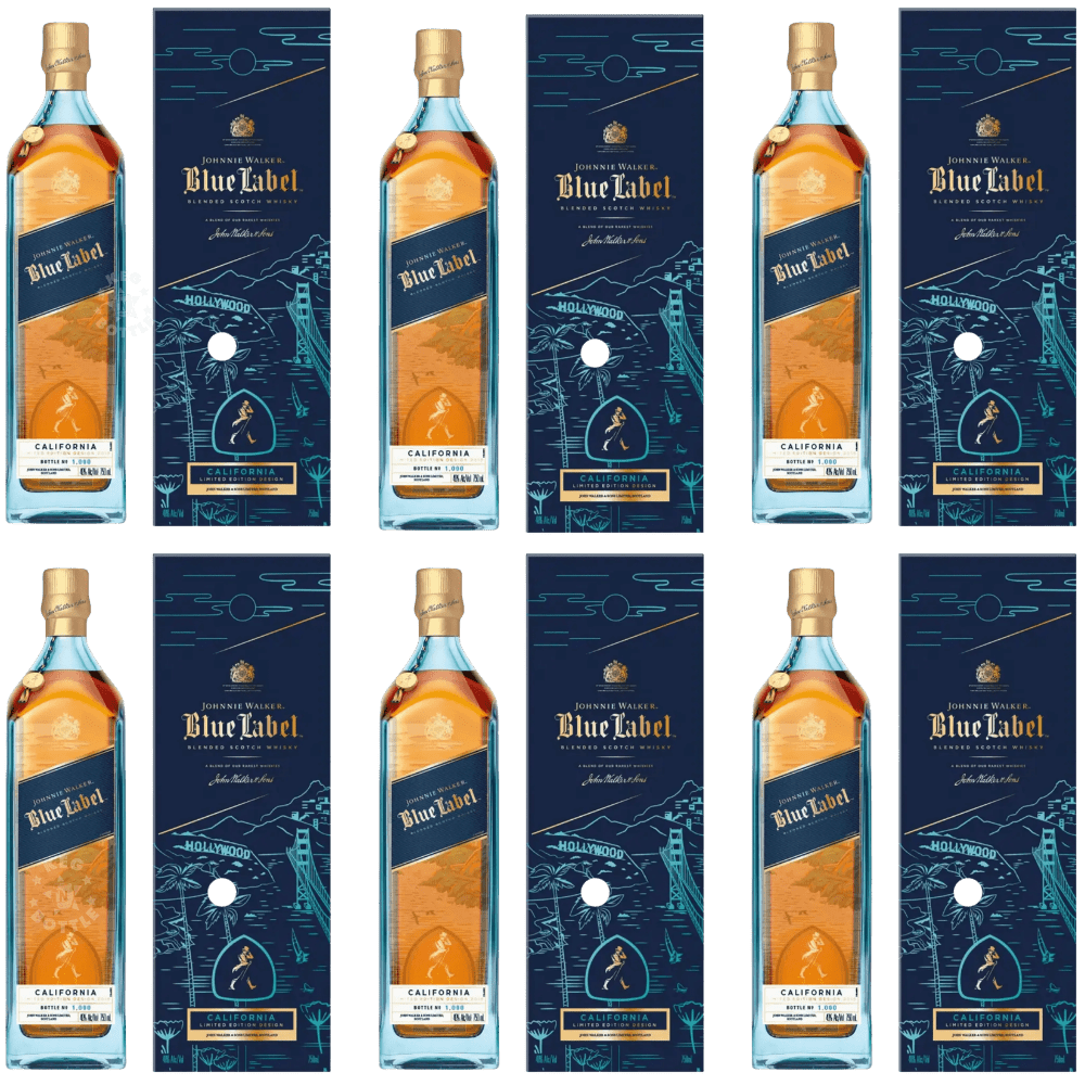 Johnnie Walker Blue Label California Limited Edition Blended Scotch Whisky (750mL) - 6 pack