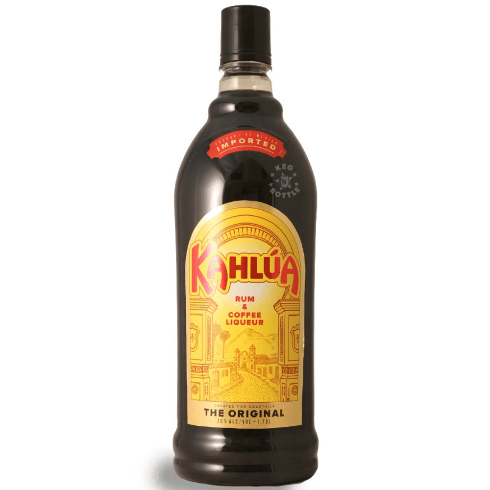 Kahlúa The Original Coffee Liqueur 1.75L bottle made with premium Arabica coffee, sugarcane rum, and vanilla, imported from Mexico.
