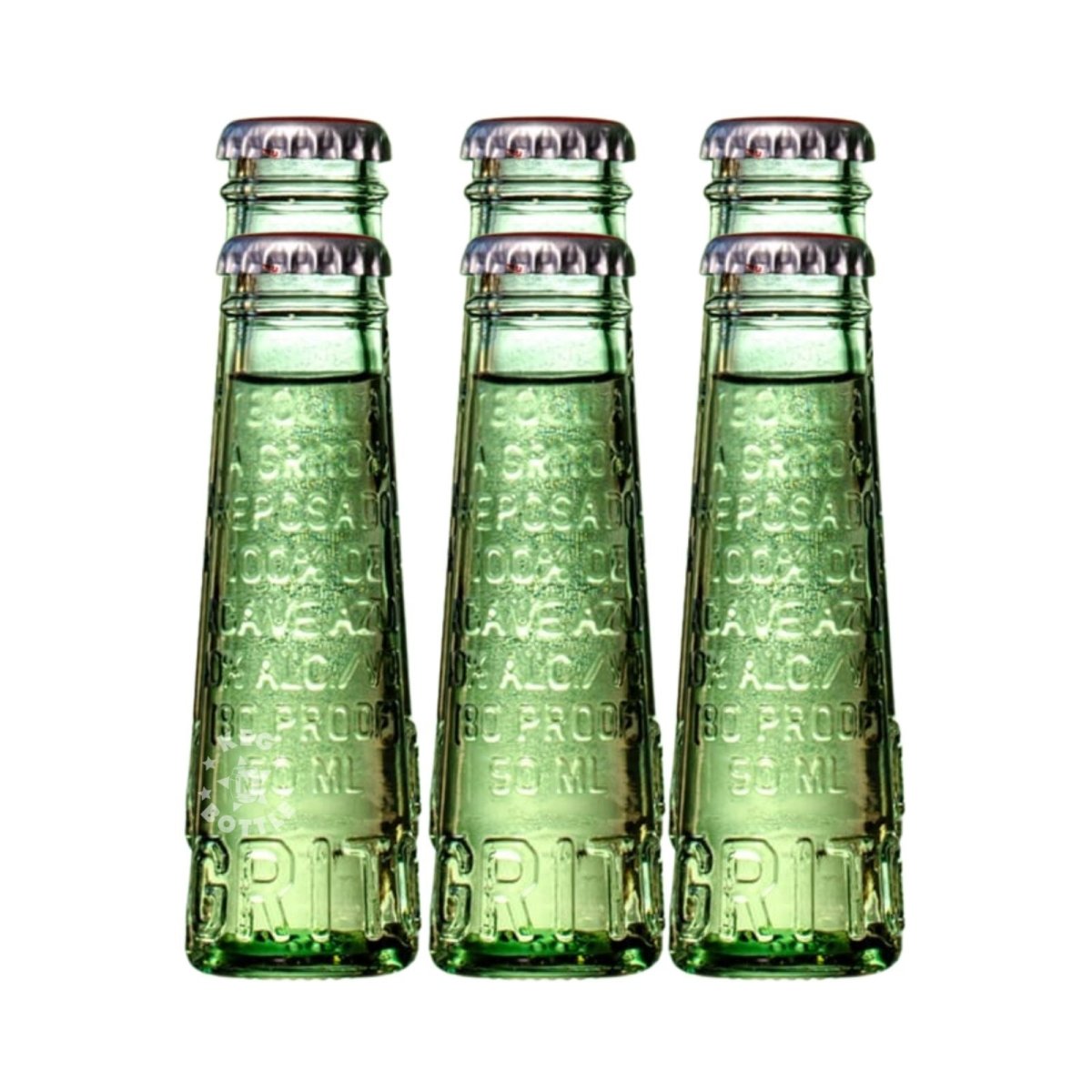 La Gritona Reposado Tequila 6-Pack 50 ml mini green bottles