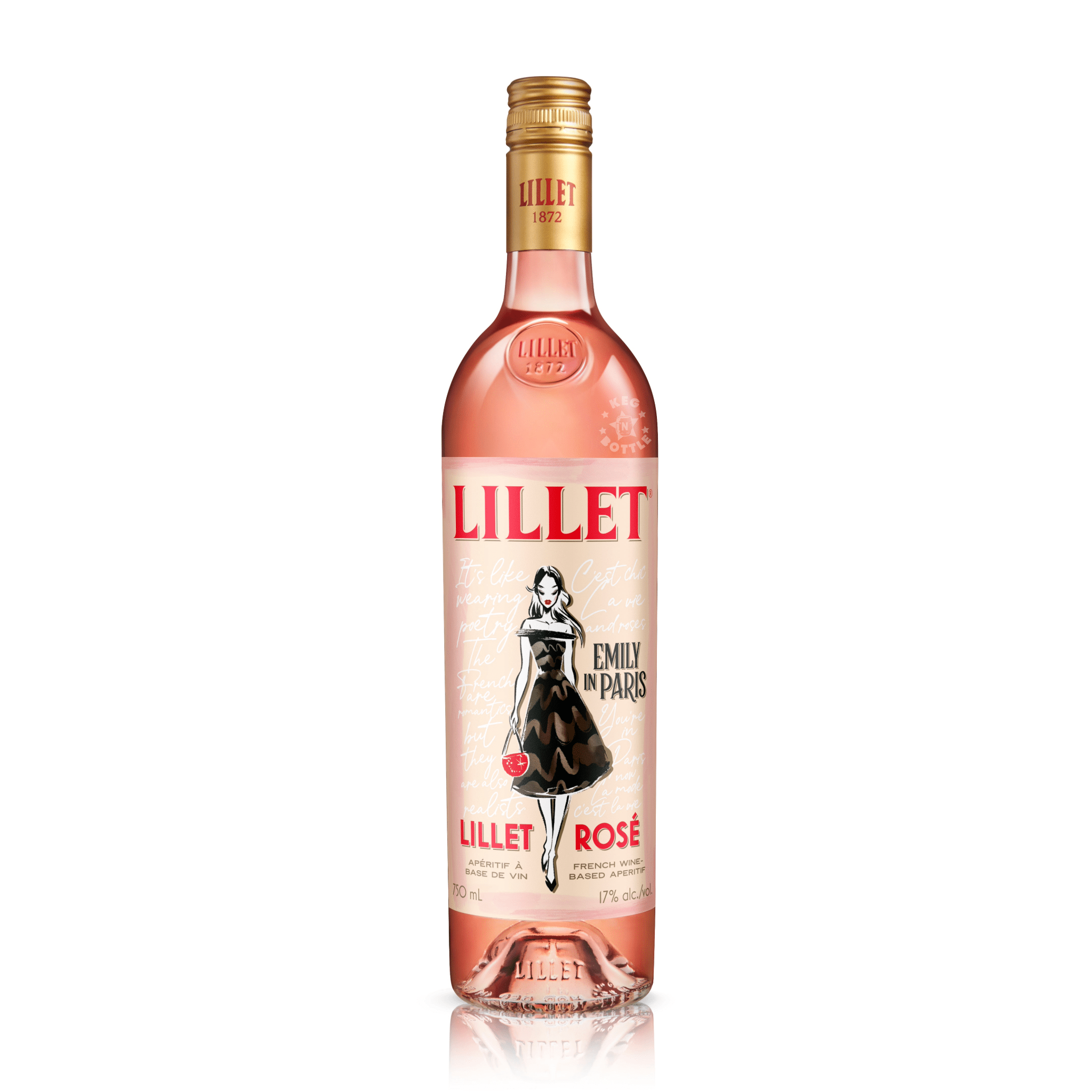 Lillet X Emily in Paris Rose Liqueur (750 ml) | Keg N Bottle