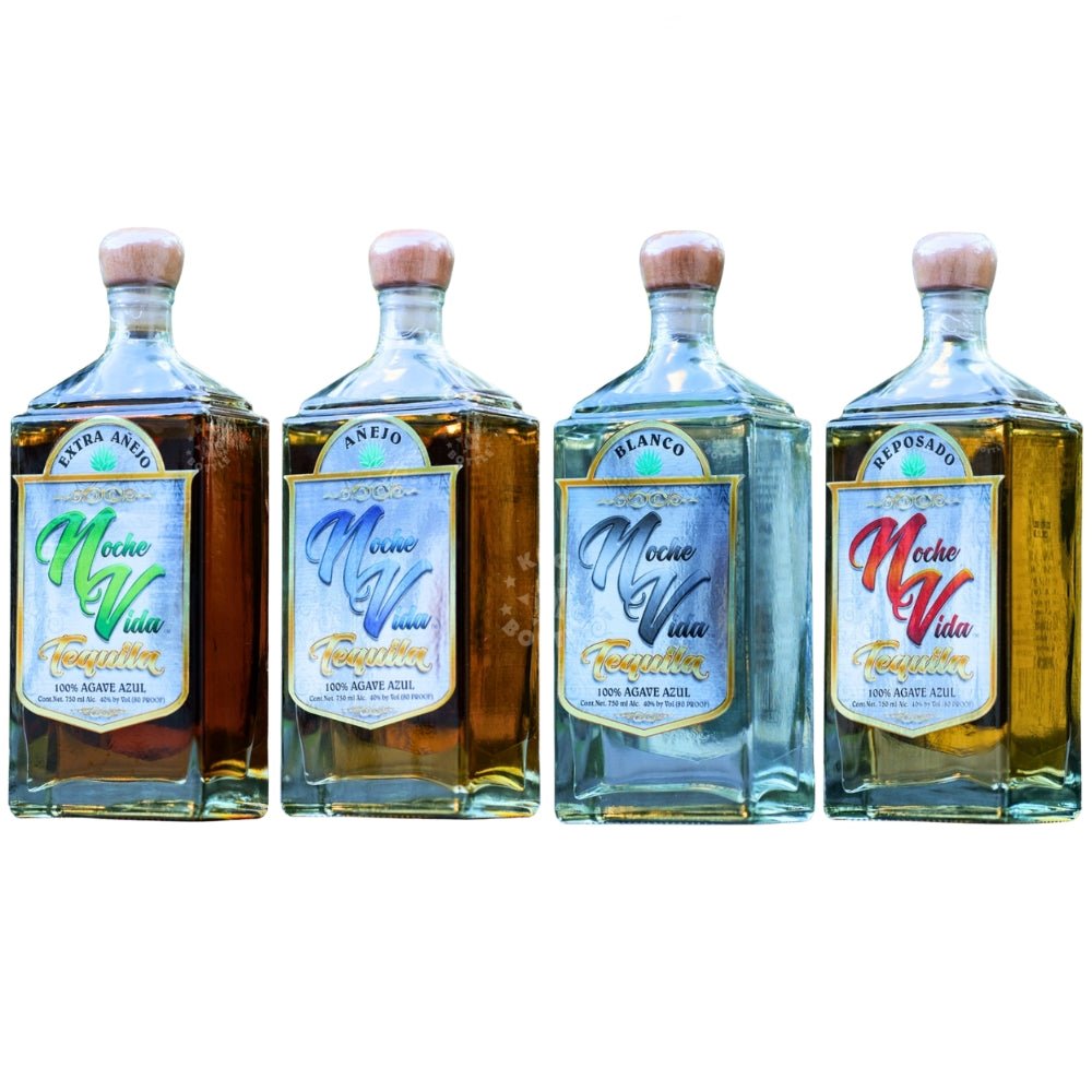 Noche Vida 4-bottle tequila collection set
