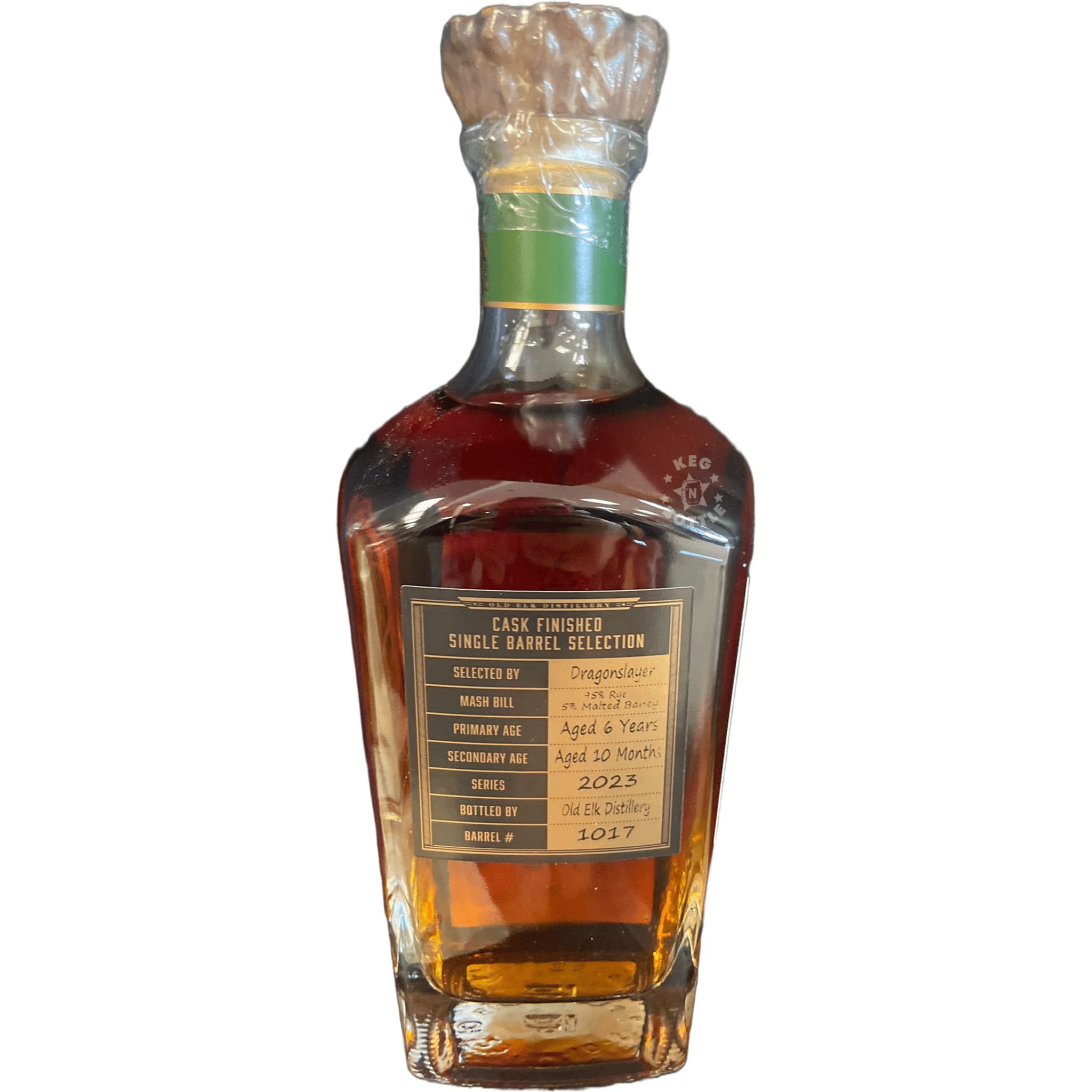 Old Elk Rum Cask Finished Rye KNB x Dragonslayer Barrel Pick (750 ml) | Keg N Bottle