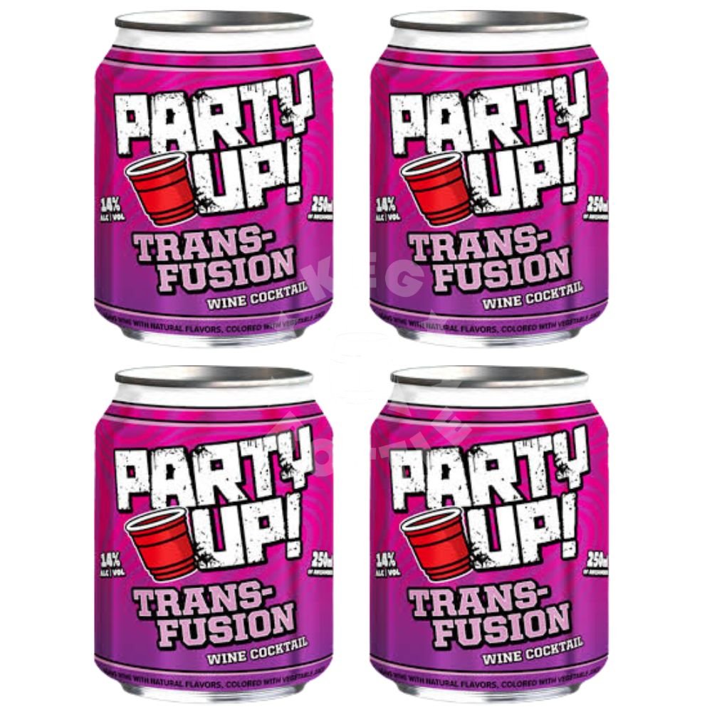 Party Up Trans - Fusion Wine Cocktail (4 x 250 ml) | Keg N Bottle
