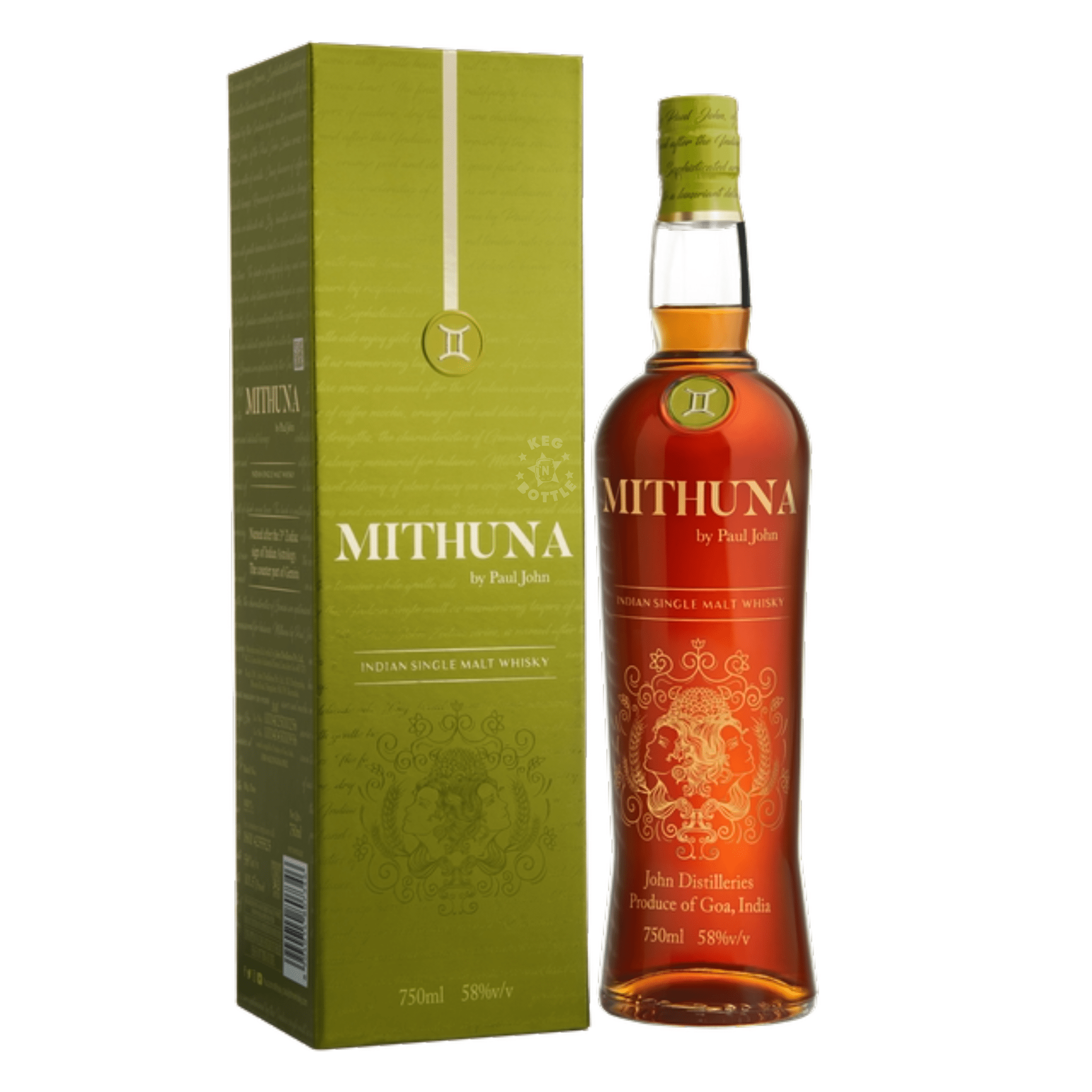 Paul John Mithuna Indian Single Malt Whiskey (750 ml) | Keg N Bottle, image size:2048x2048