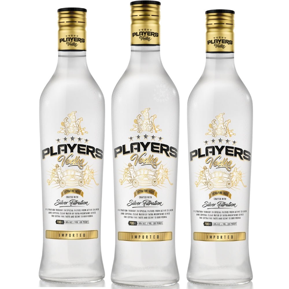 Players Vodka Extra Fine Taste 700ml bottle 40 percent ABV 80 proof silver filtered imported vodka