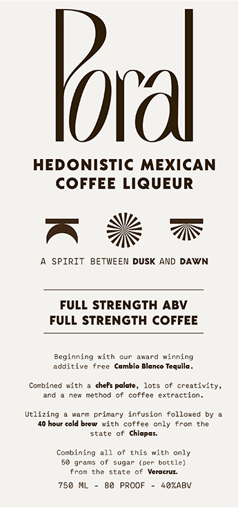 Poral Hedonistic Mexican Coffee Liqueur bottle 750ml