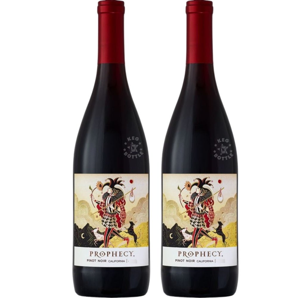Prophecy Pinot Noir California 2020 wine bottle label with illustrated artwork