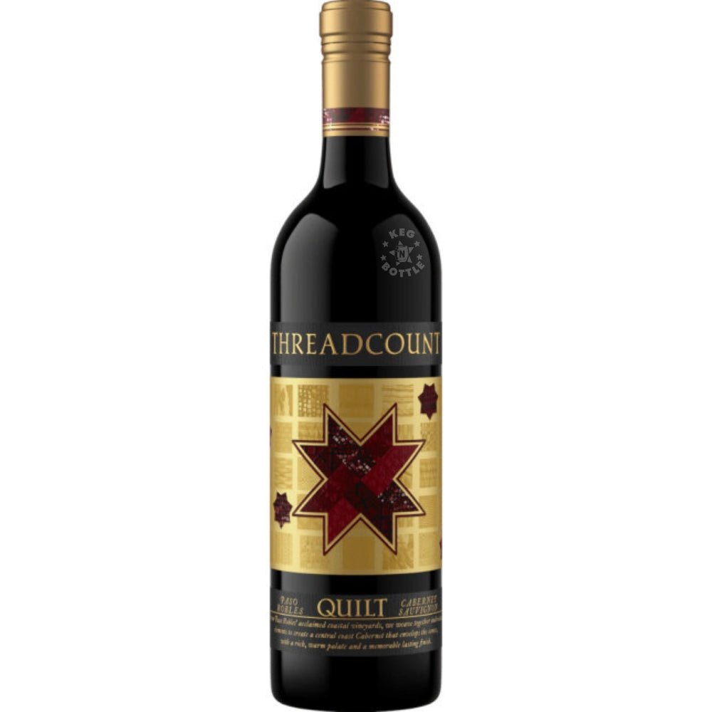 Quilt Threadcount Cabernet Sauvignon 2022 bottle – bold ruby red wine