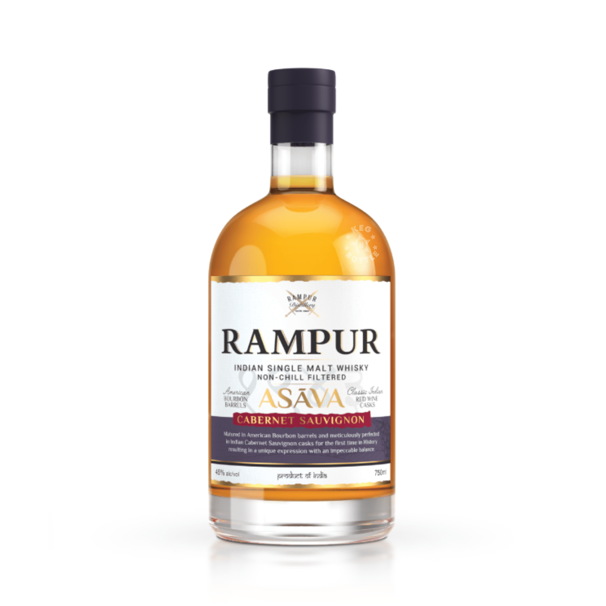 Rampur Asava Cask Indian Single Malt Whisky (750 ml) | Keg N Bottle, image size:2048x2048
