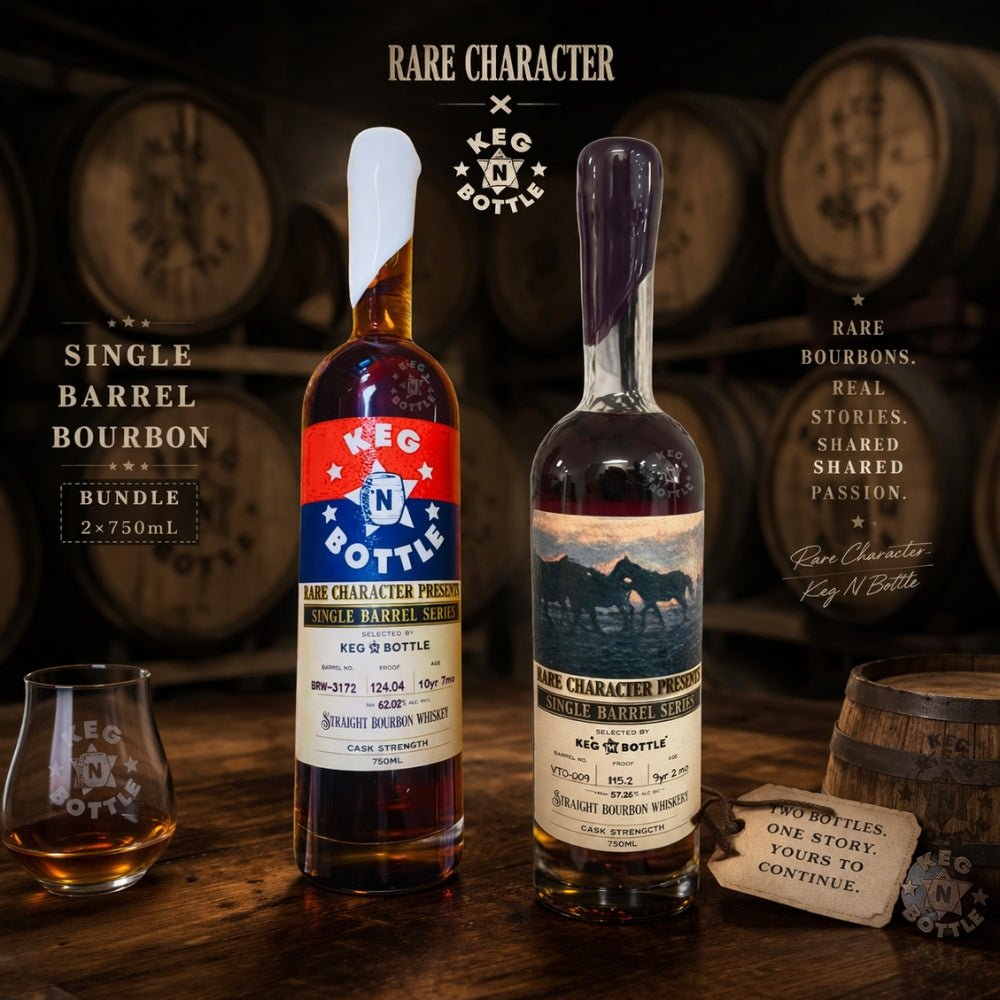 Rare Character x Keg N Bottle White & Purple Single Barrel Bourbon Bundle (2x750mL) | Keg N Bottle