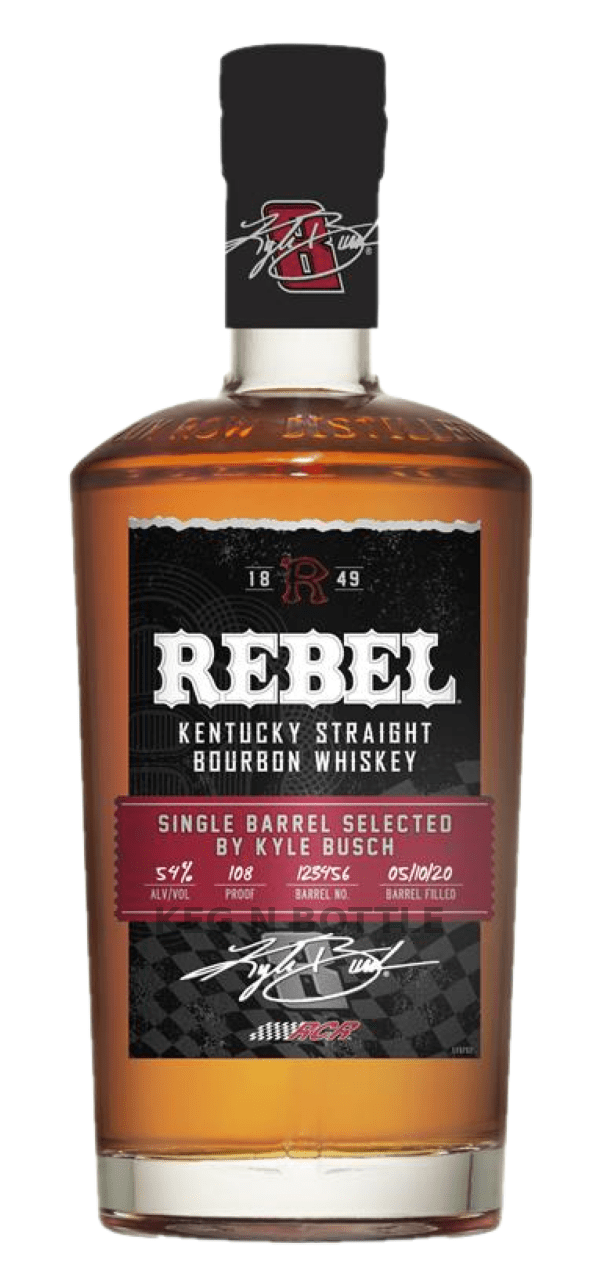 Rebel Kentucky Straight Bourbon Whiskey Kyle "Rowdy" Busch, (750 mL) | Keg N Bottle