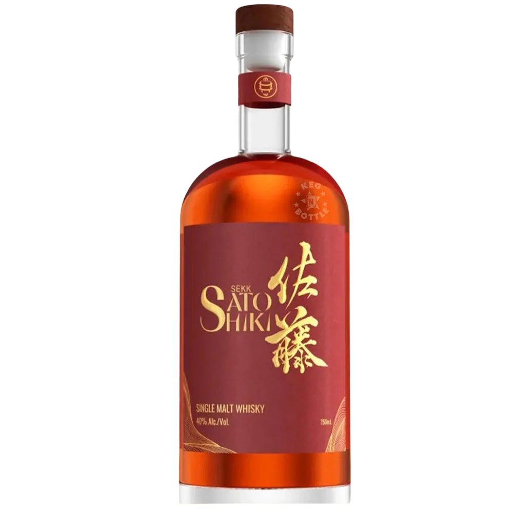 Sekk Sato Shiki single malt whisky bottle red label 750 ml