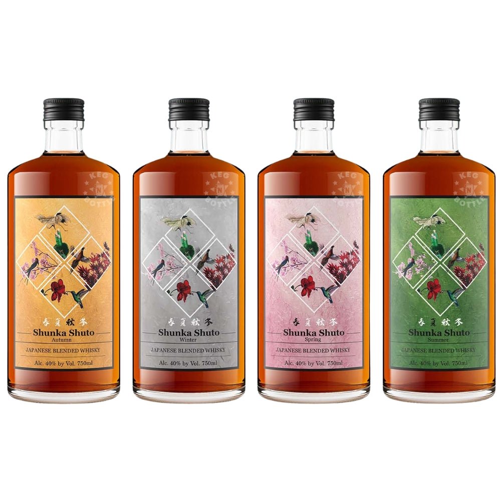 Shunka Shuto Japanese Blended Whisky Four Seasons Collection Spring Summer Autumn Winter bottles 4 x 750ml set