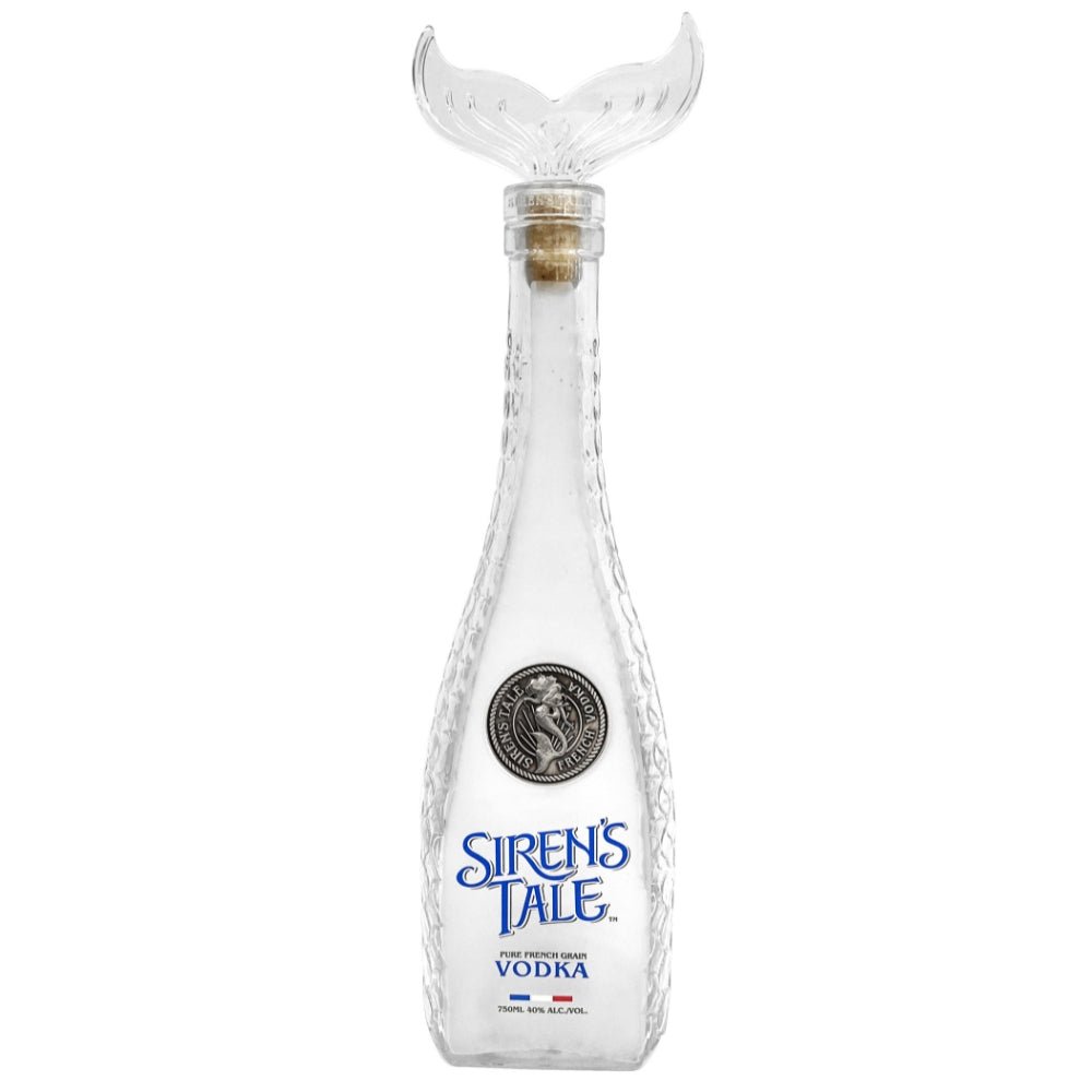 Siren’s Tale Vodka Decanter bottle with mermaid tail stopper