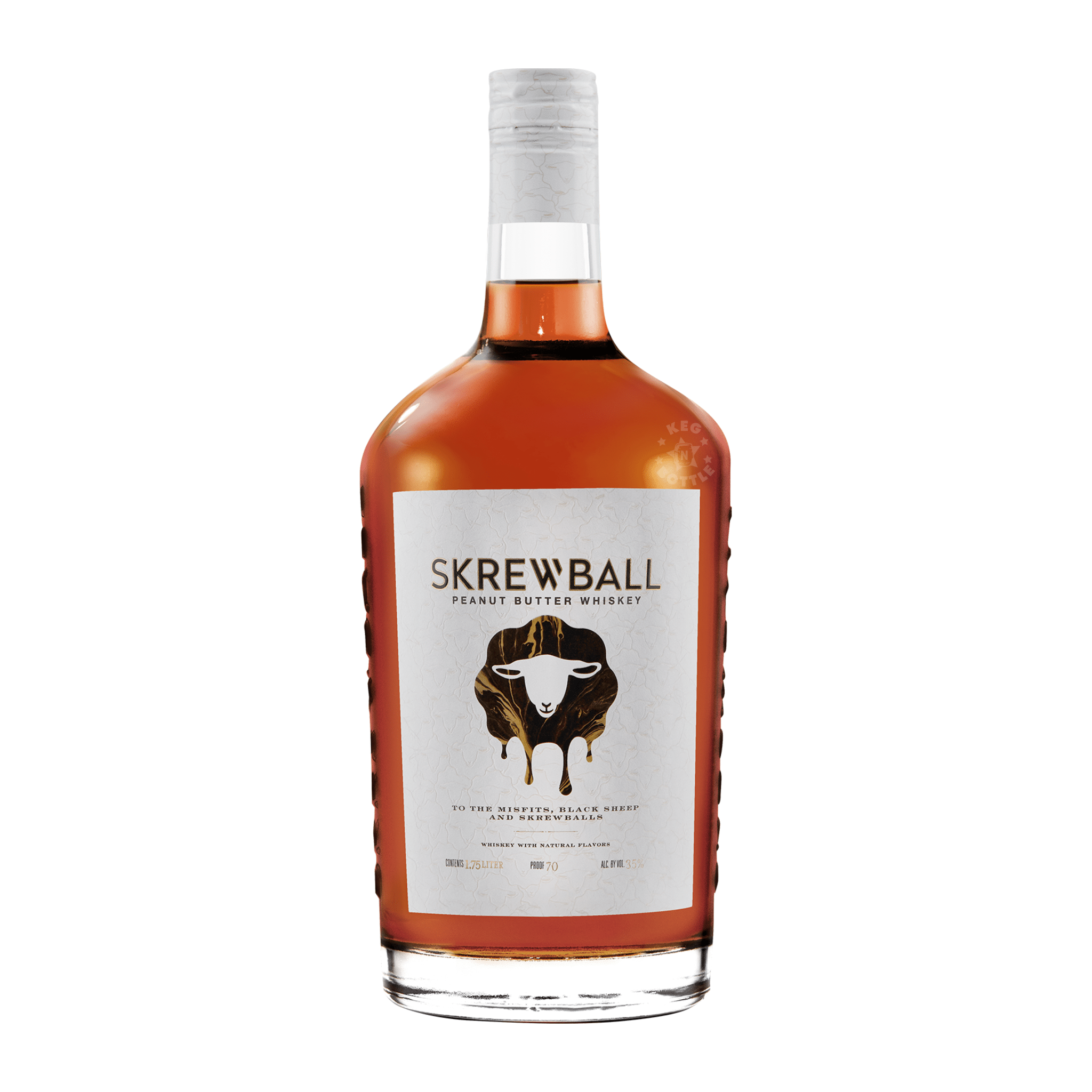 175 per glass drink Skrewball Peanut Butter Flavored Whiskey (1.75 L)