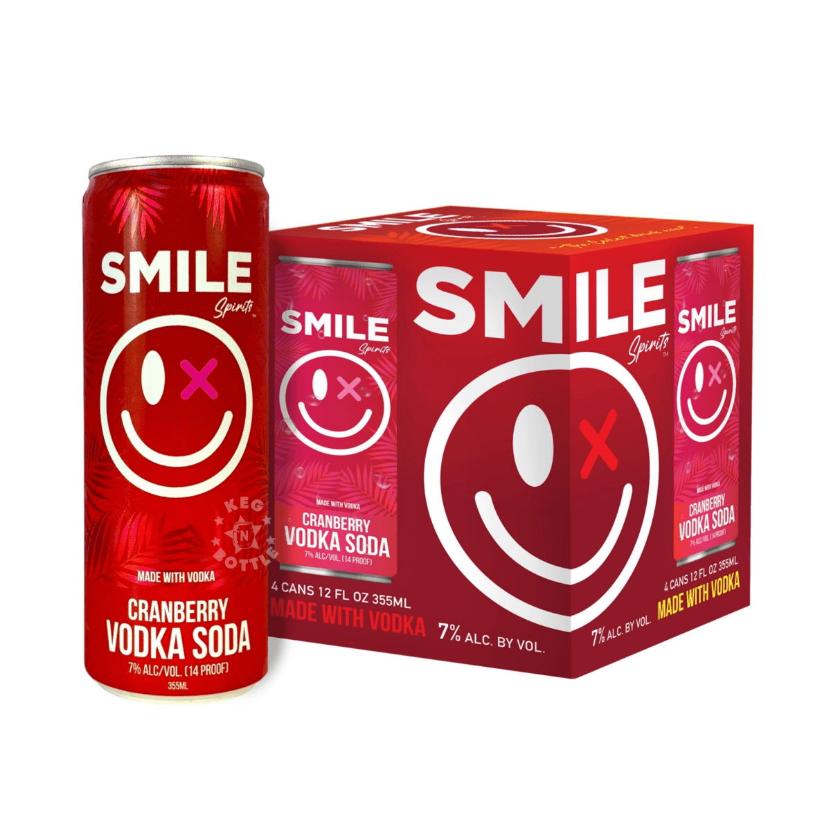 Smile Spirits Cranberry Vodka Soda (4 Pack) | Keg N Bottle