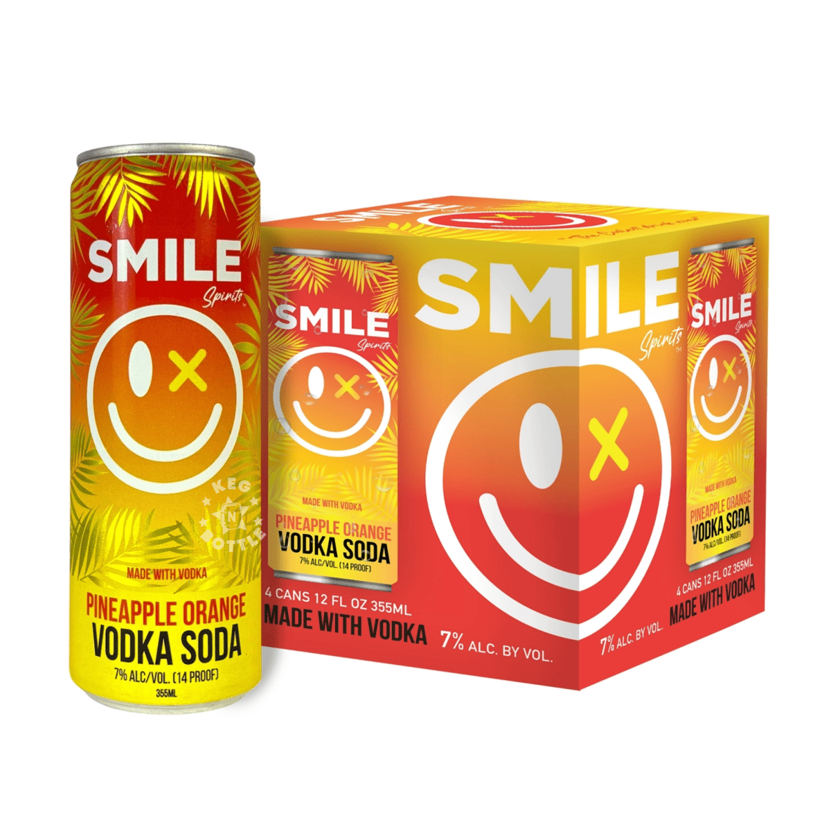 Smile Spirits Pineapple Orange Vodka Soda (4 Pack) | Keg N Bottle