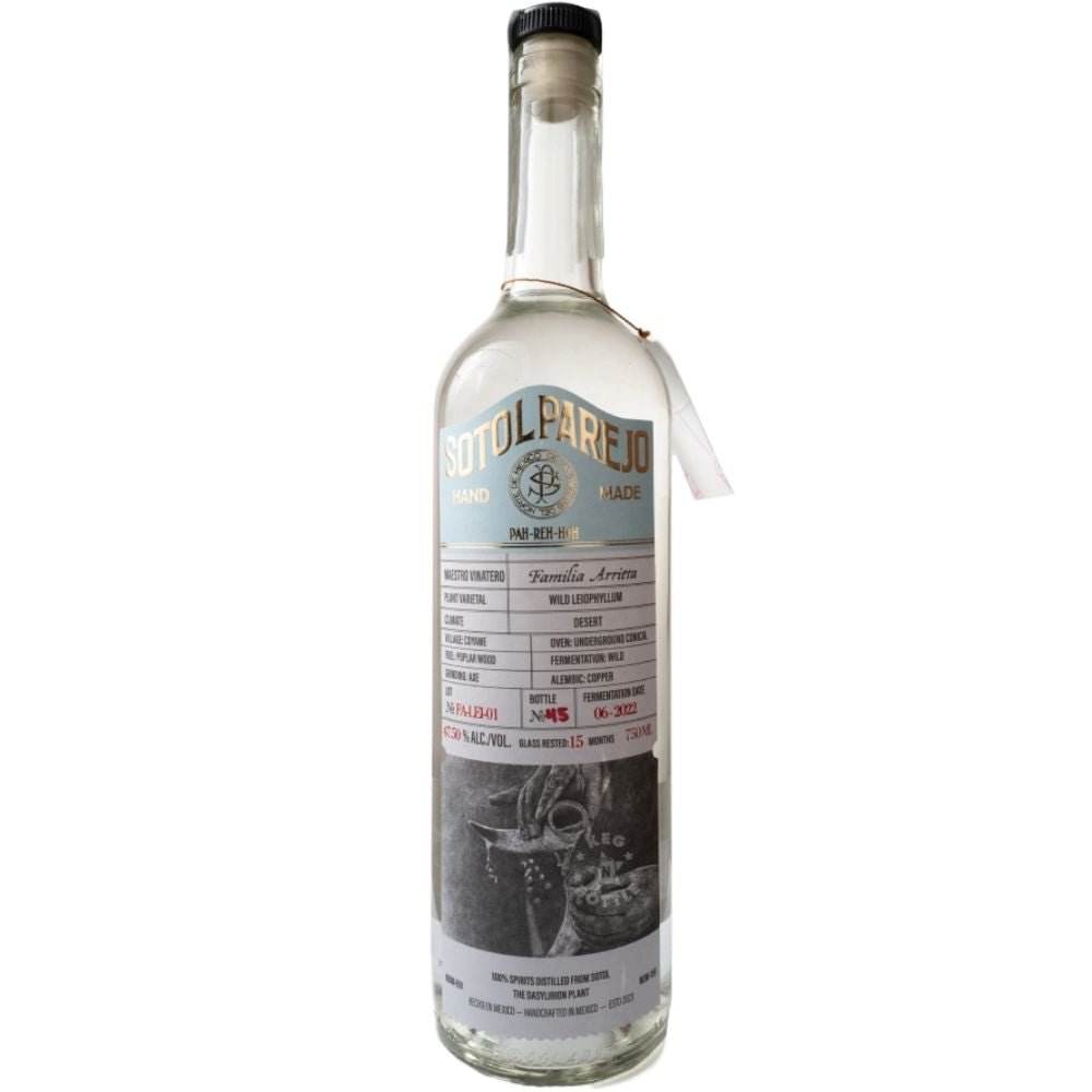 Sotol Parejo Familia Arrieta wild lechuguilla sotol bottle 750ml