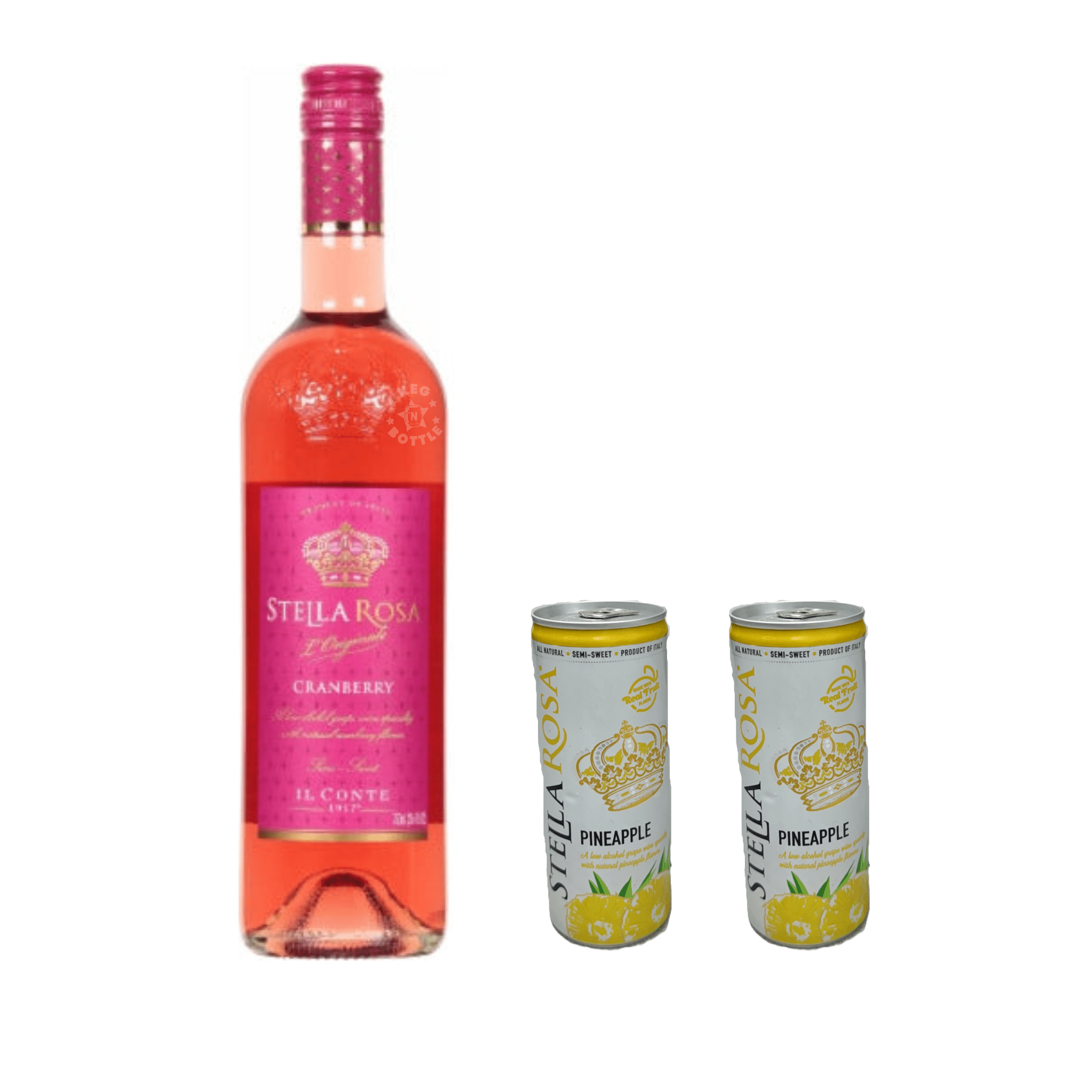 Stella Rosa Cranberry & 2 Pineapple Cans Combo Pack - Keg N Bottle