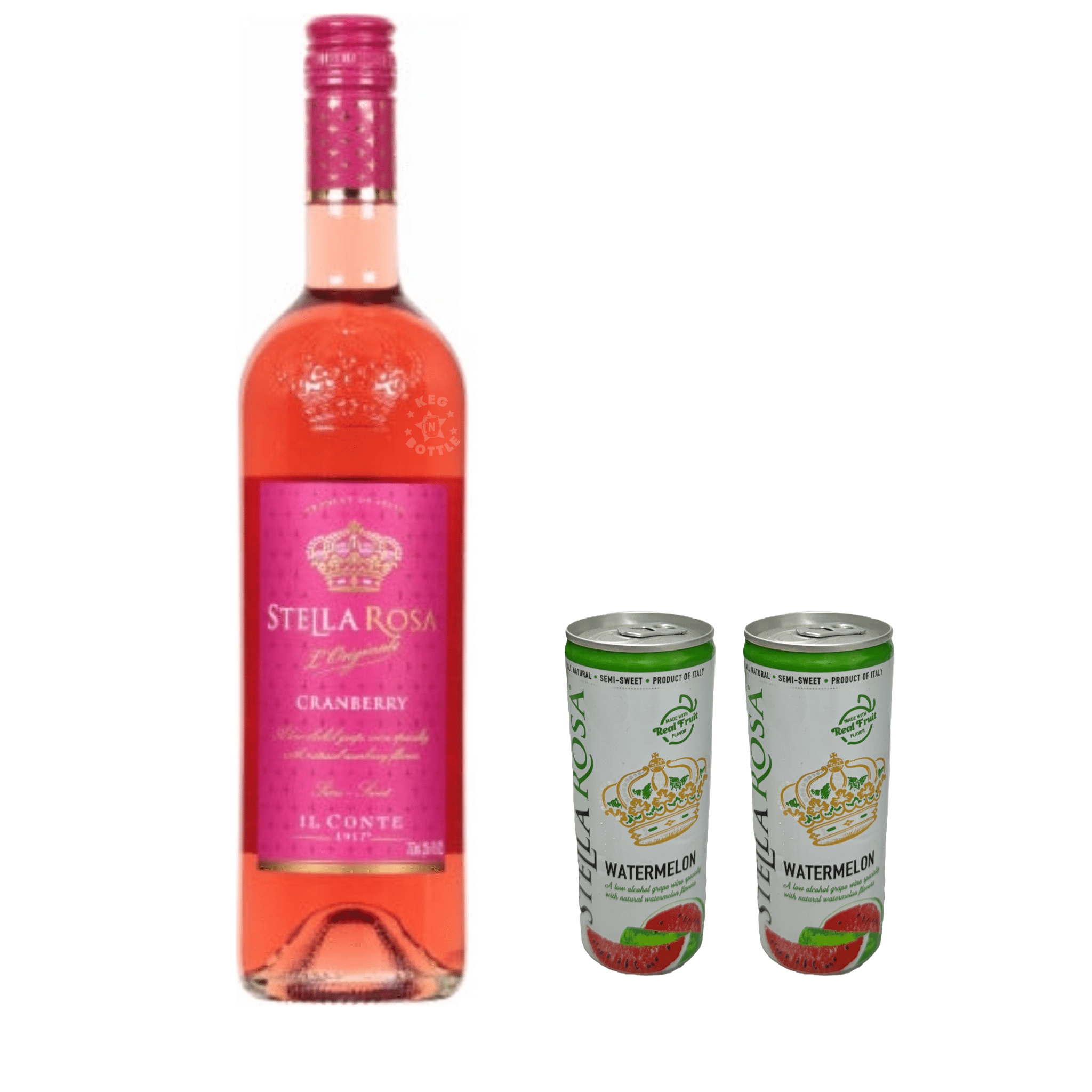 Stella Rosa Cranberry & 2 Watermelon Cans Combo Pack - Keg N Bottle