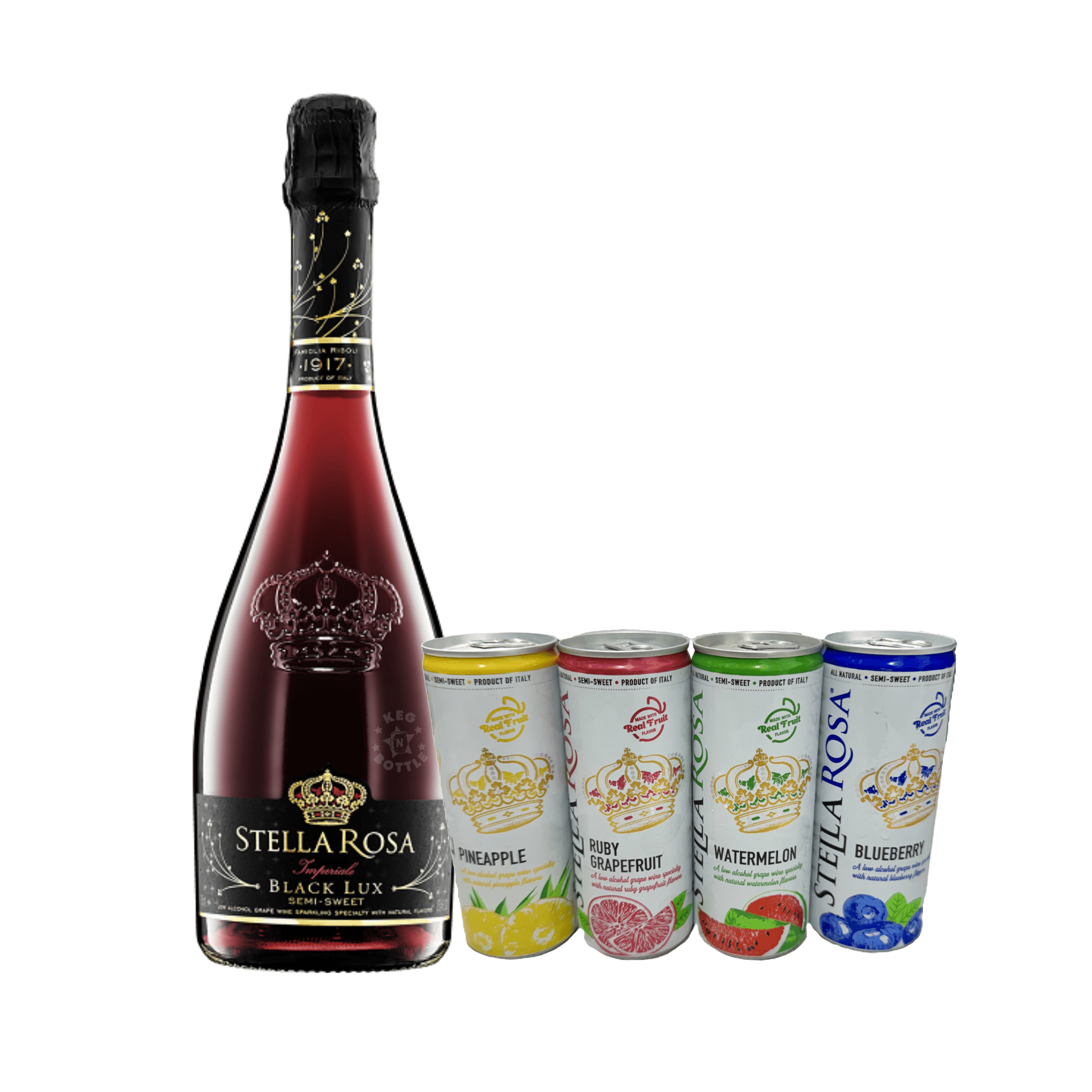 Stella Rosa Imperiale Black Lux & 4 Pack Stella Rosa Tropical Splash Combo Pack - Keg N Bottle