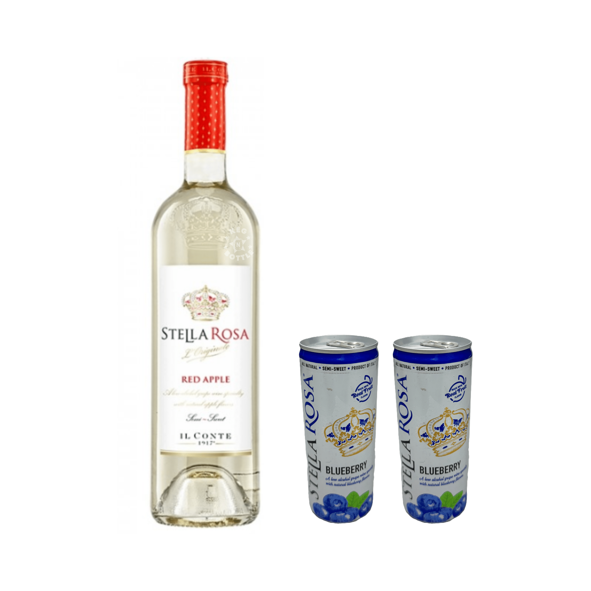 Stella Rosa Red Apple & 2 Blueberry Cans Combo Pack - Keg N Bottle