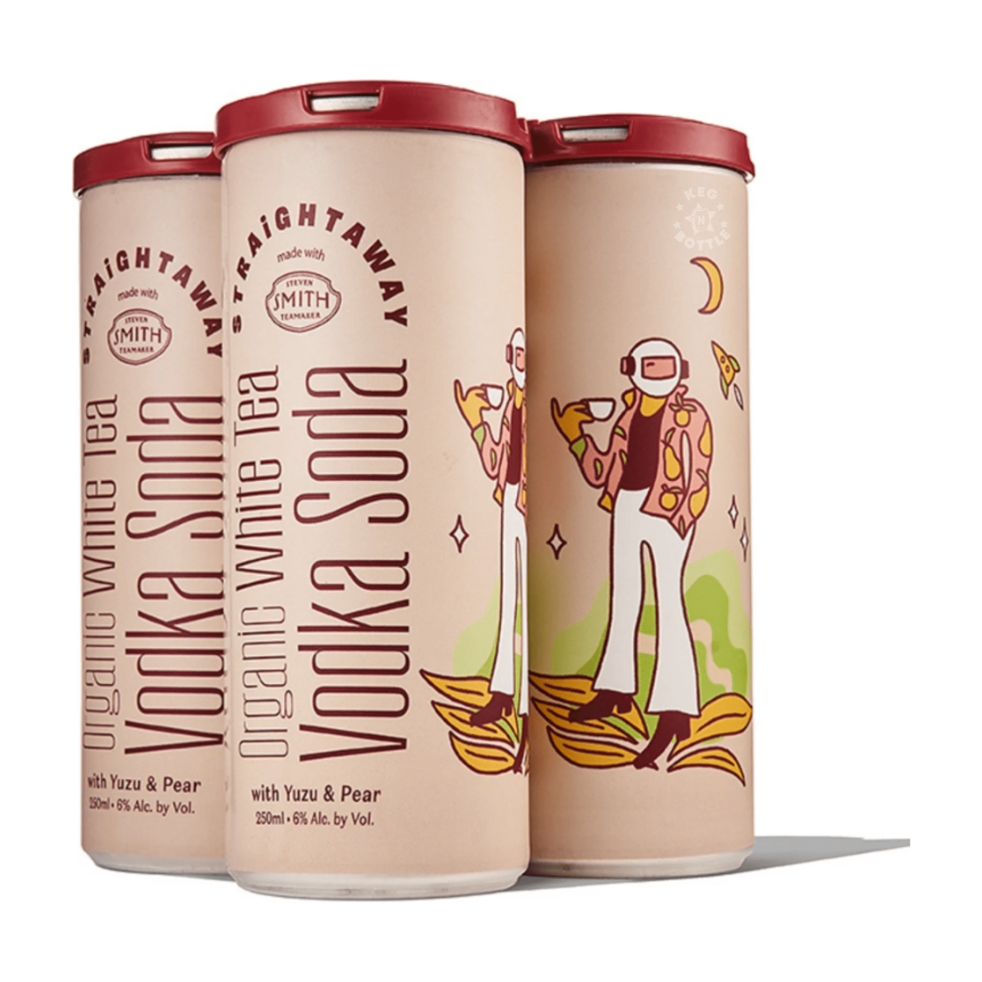 Straightaway White Tea Vodka Soda Cocktail (4 Pack) | Keg N Bottle