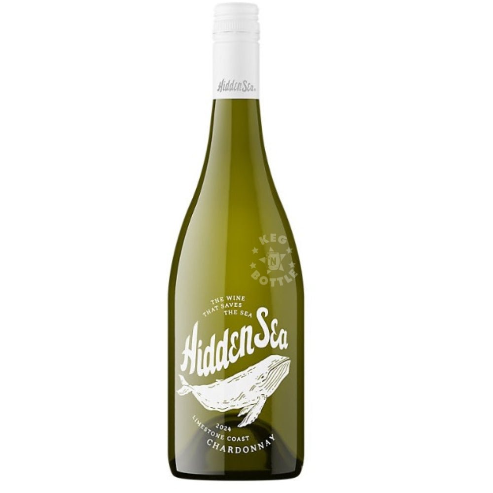Bottle of The Hidden Sea Chardonnay (750 ml) from Limestone Coast – eco-friendly wine that supports ocean cleanup