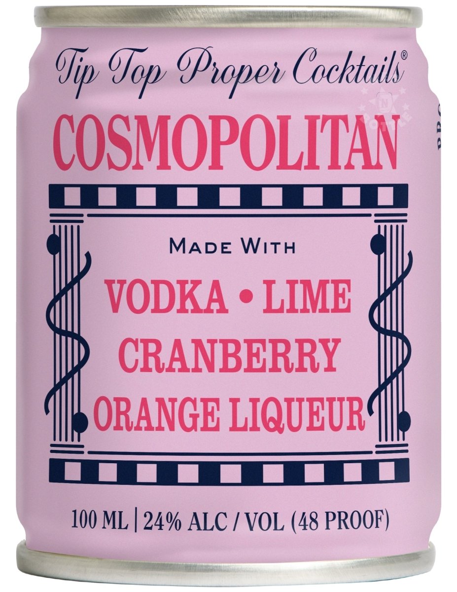 Tip Top Cosmopolitan vodka cocktail 12 pack – 100 ml cans Back