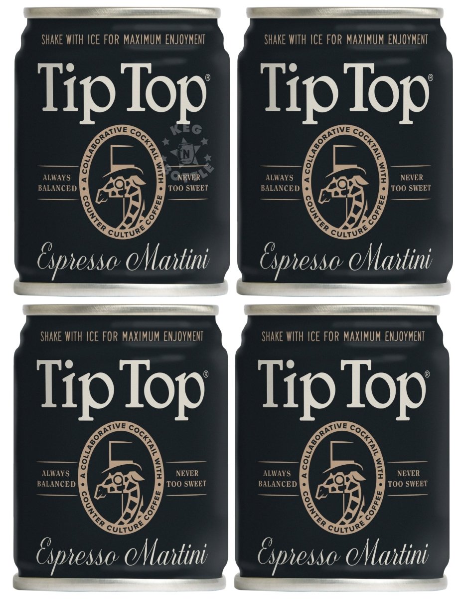 Tip Top Espresso Martini Cocktail - 4 Pack (100 ml) | Keg N Bottle