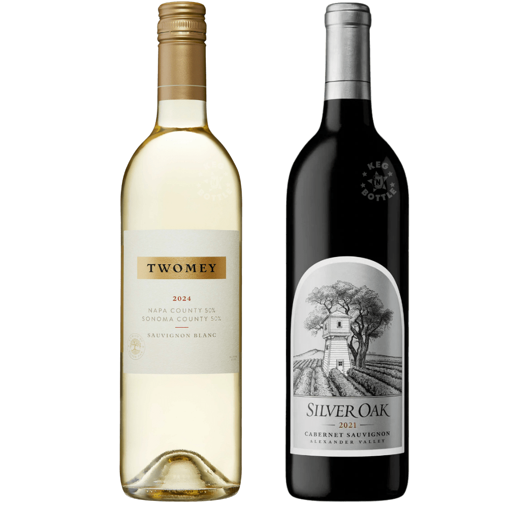 Twomey Sauvignon Blanc 2024 and Silver Oak Cabernet Sauvignon 2021 wine bundle