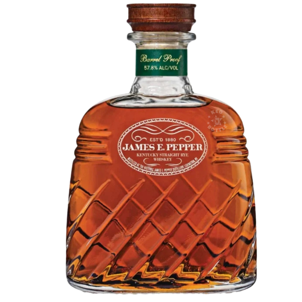 James E. Pepper Decanter Barrel Proof Rye (750mL)