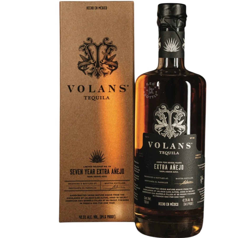 Volans Tequila Seven Year Extra Añejo 750ml bottle in box