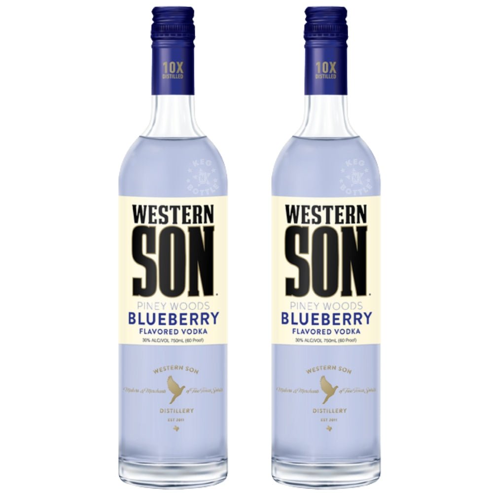 Western Son Blueberry flavored vodka 2 pack bottles 750ml