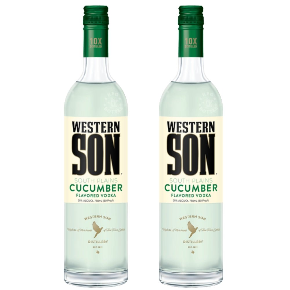 Western Son Cucumber flavored vodka 2 pack bottles 750ml
