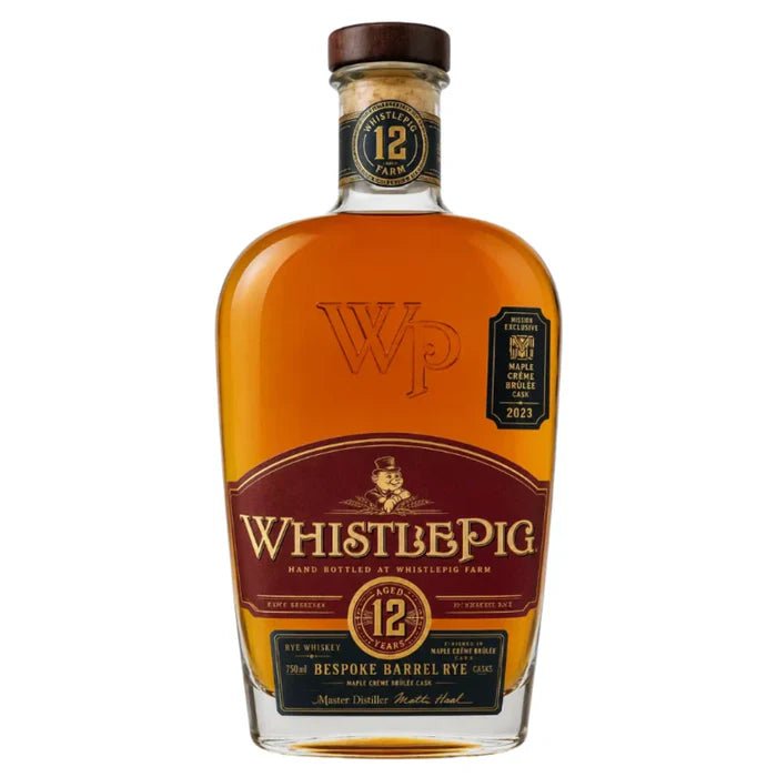 WhistlePig 12 Year Bespoke Barrel Rye Whiskey Maple Crème Brûlée Cask (750mL) | Keg N Bottle