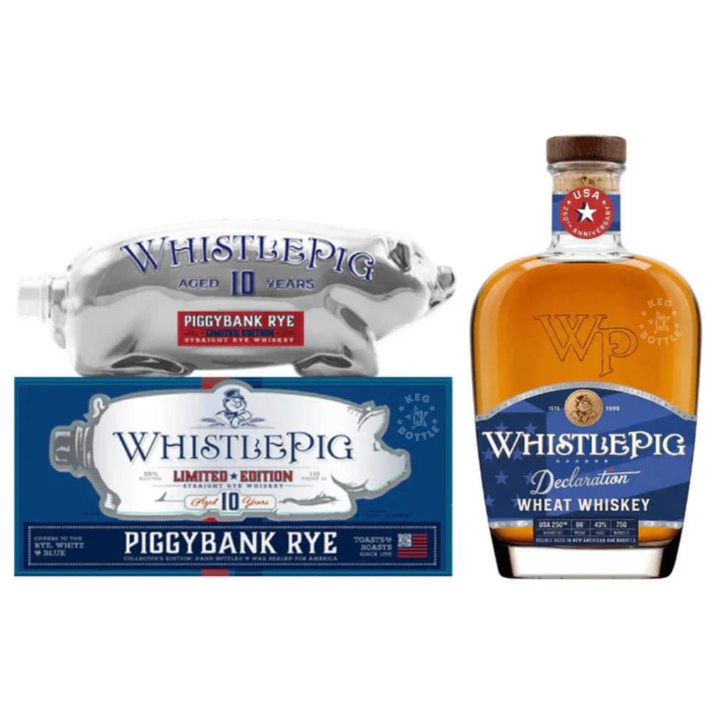 WhistlePig America's 250th Declaration & Piggybank Rye Combo Pack (2x750mL)