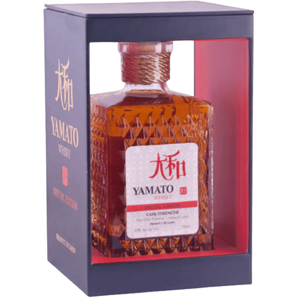 Yamato Cask Strength 86.8 Proof Japanese Whisky 750ml bottle in luxury presentation box